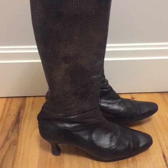 Black Mary Jane Boots - Picture 1 of 5